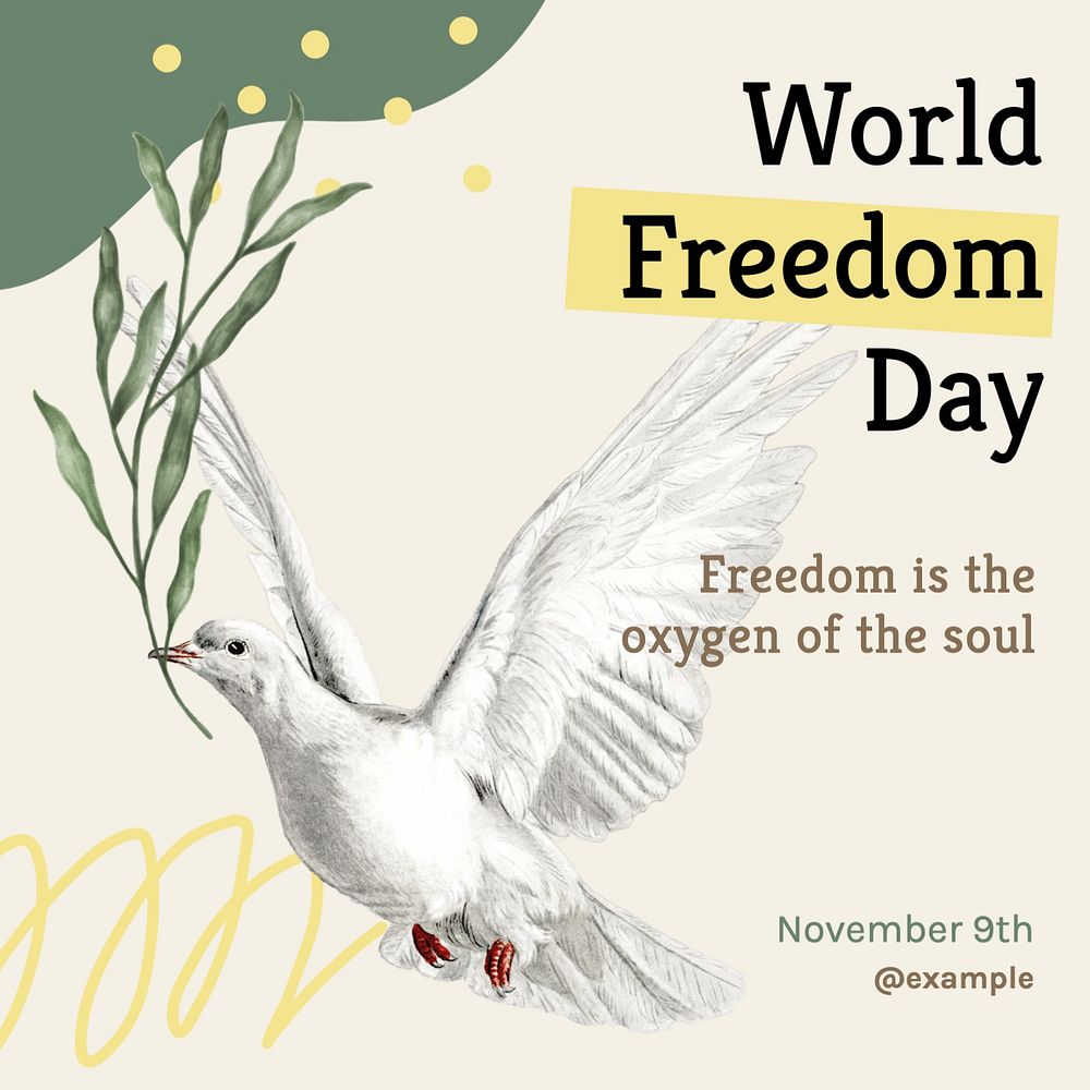 World Freedom Day Instagram post template