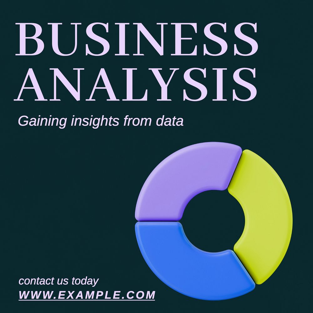 Business analysis Instagram post template