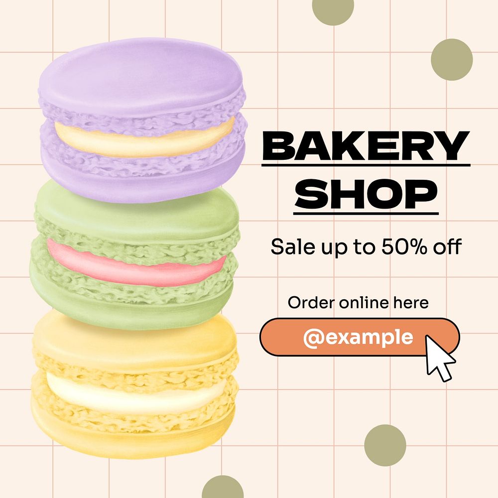 Bakery shop Instagram post template