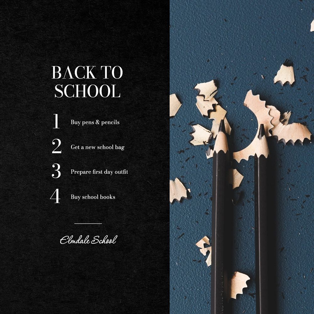 Back to school Instagram post template