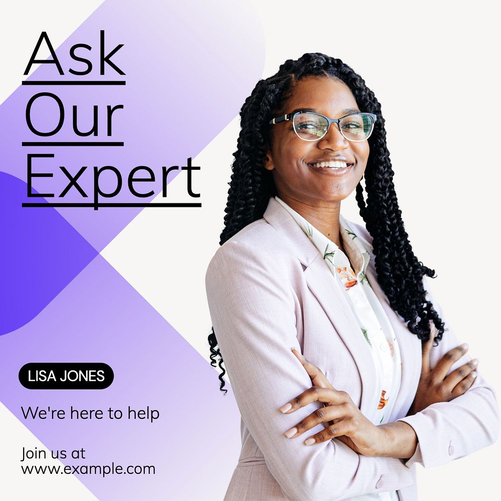 Ask our expert Instagram post template