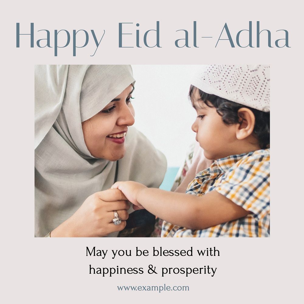 Happy Eid al-Adha Instagram post template