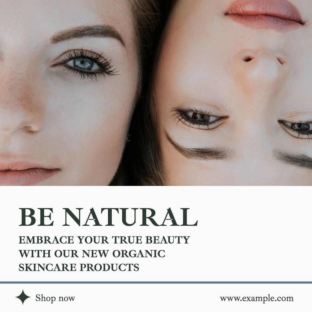 Be natural Instagram post template