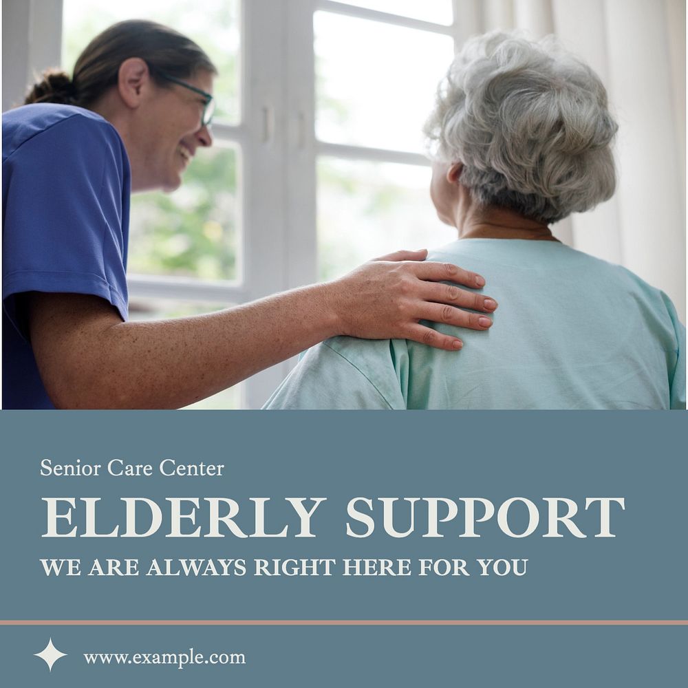 Senior support Instagram post template