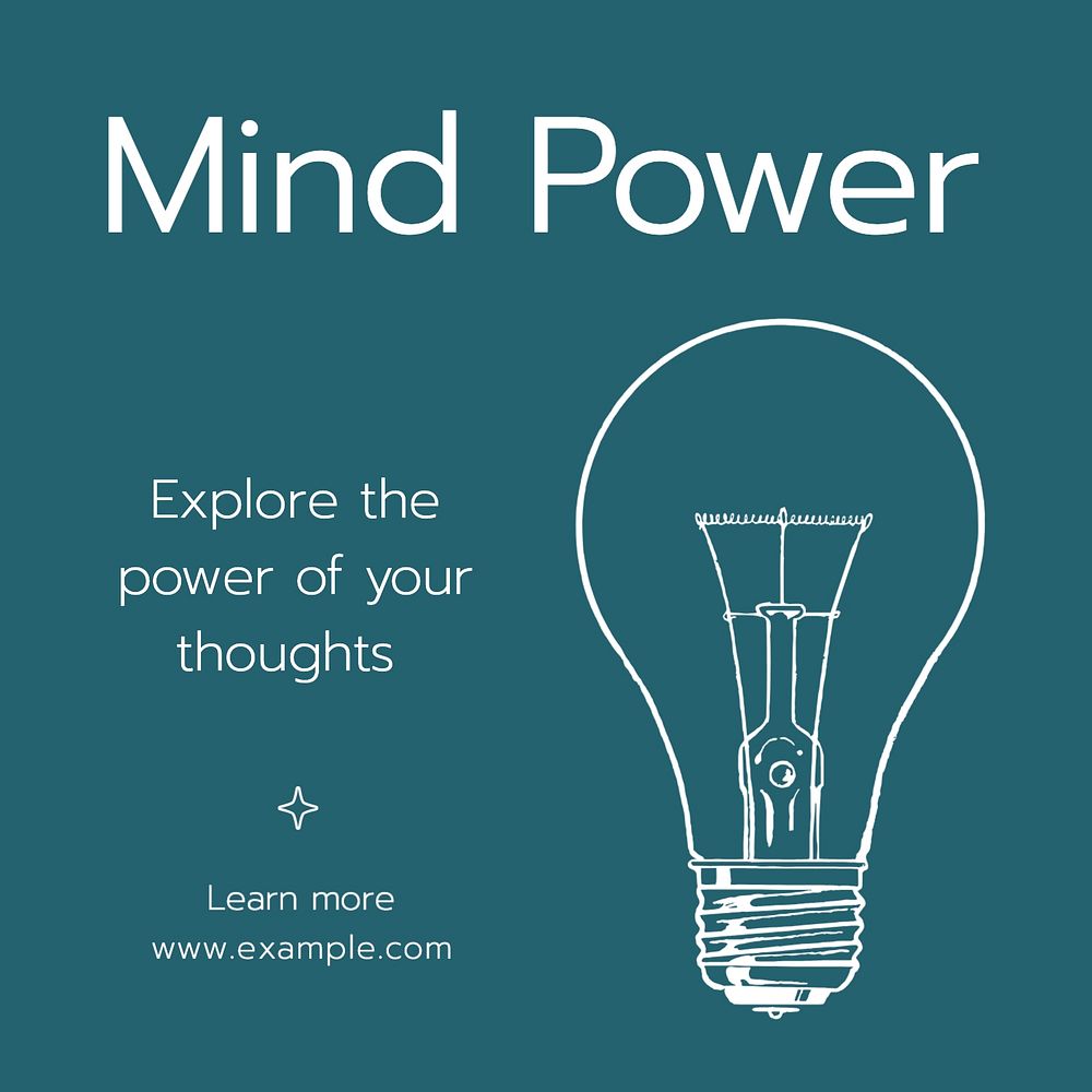 Mind power Instagram post template