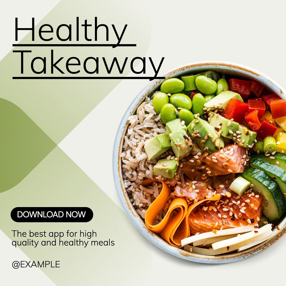 Healthy takeaway Instagram post template