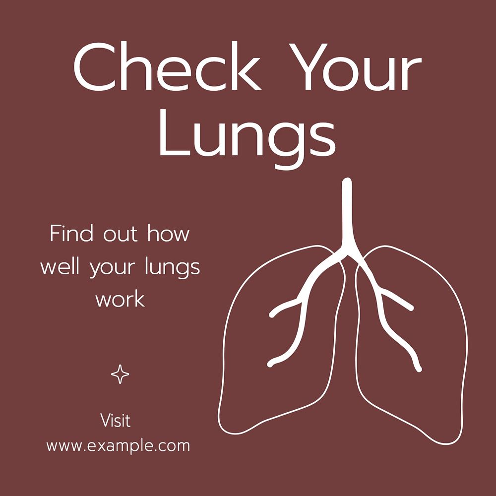 Lungs check-up Instagram post template