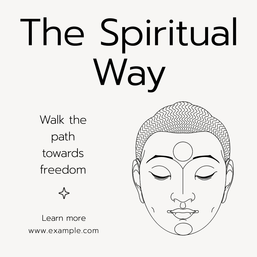 The spiritual way Instagram post template