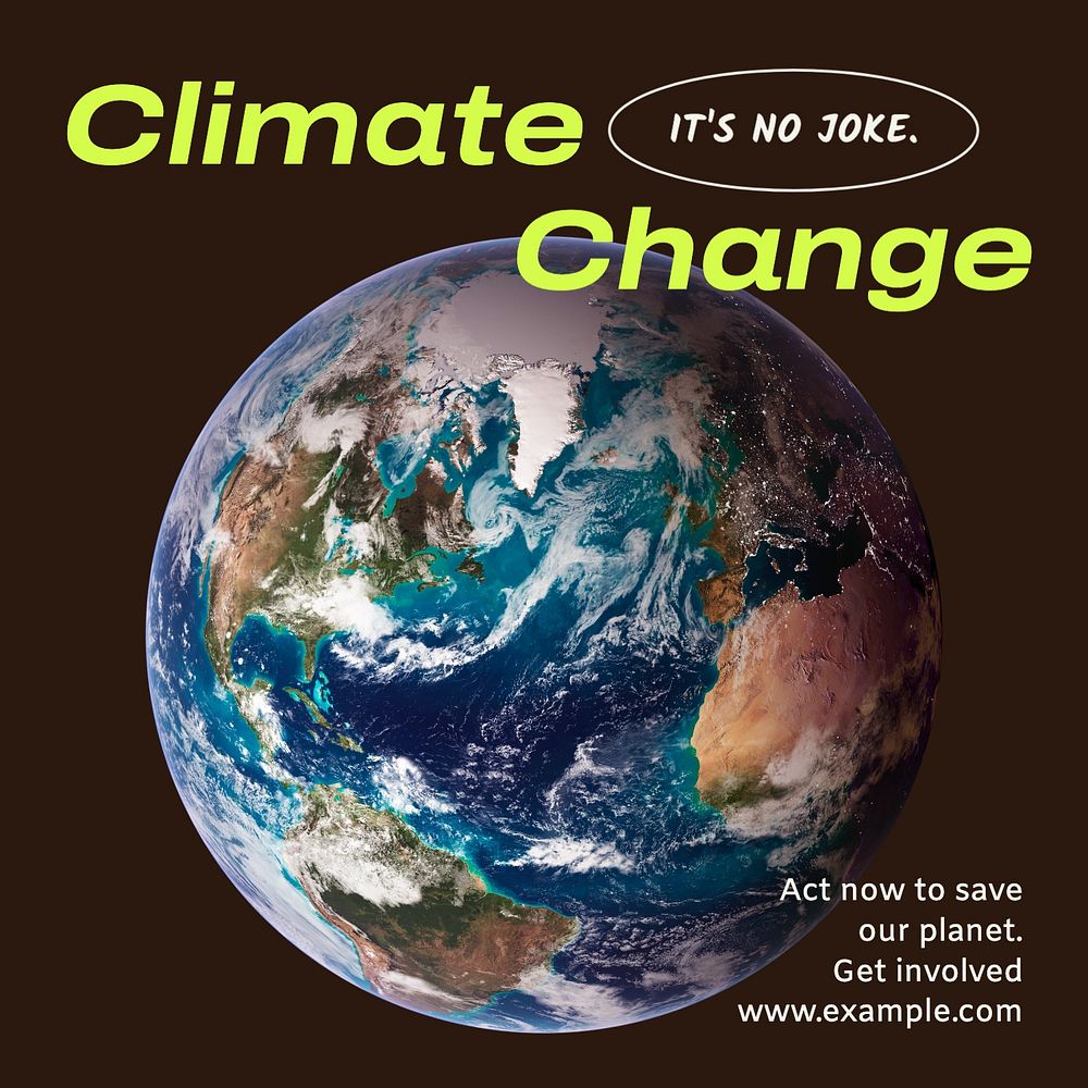 Climate change Instagram post template