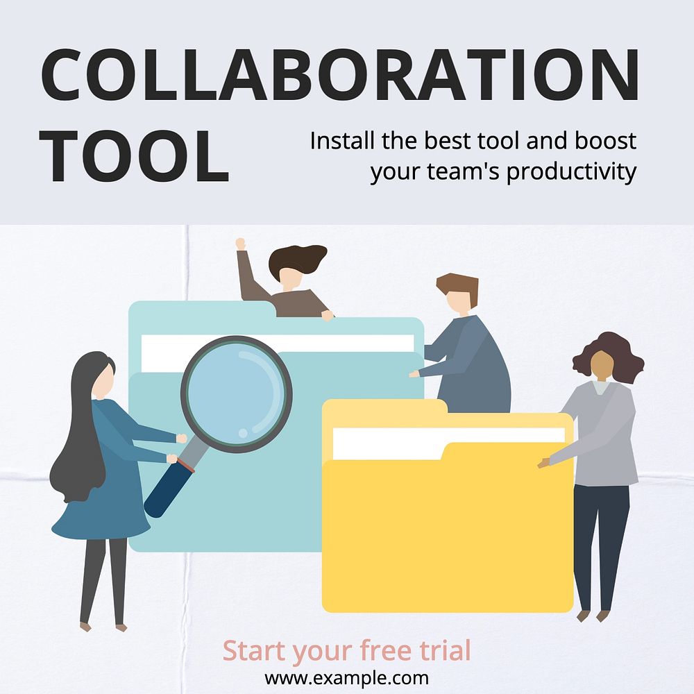 Collaboration tool Instagram post template