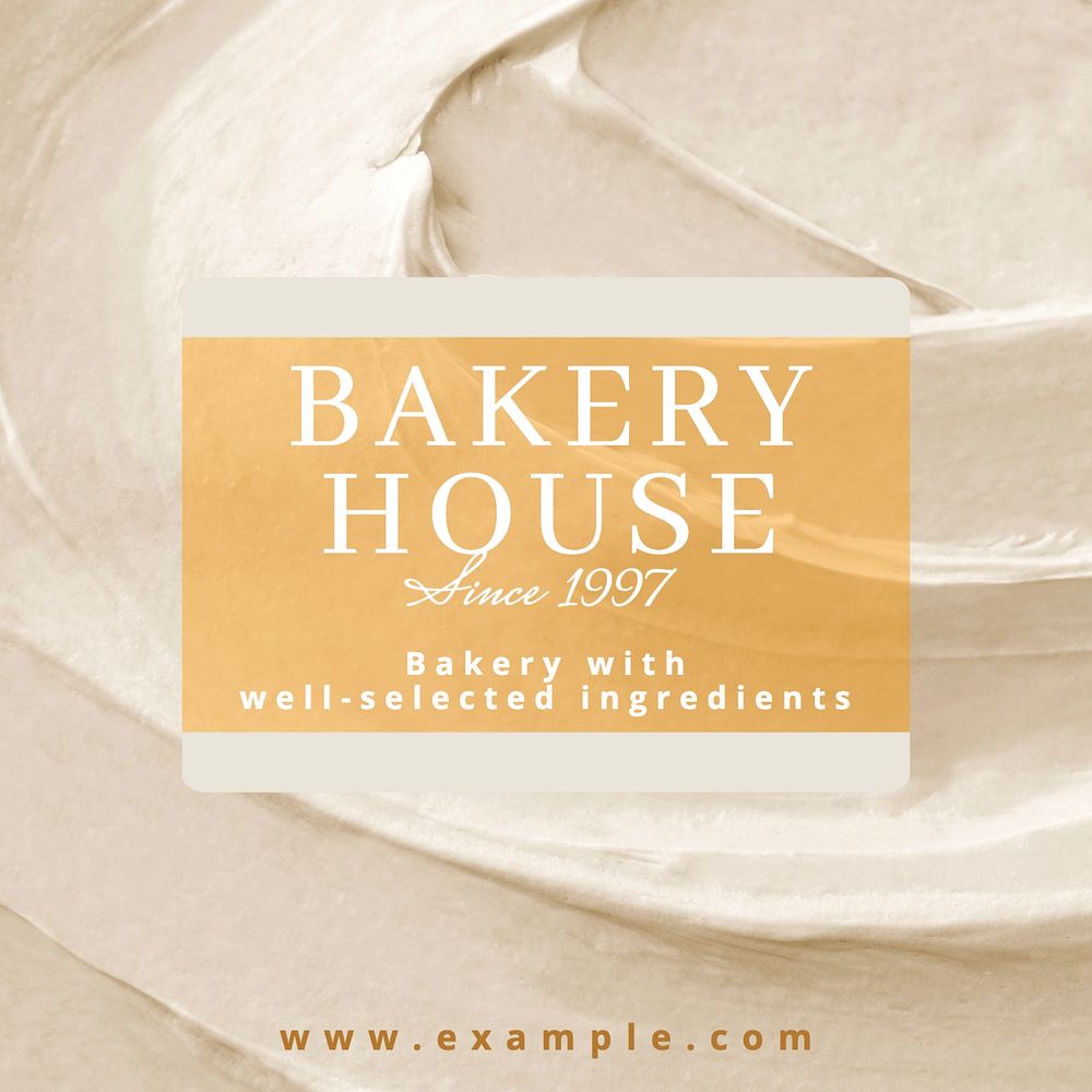 Bakery house Instagram post template