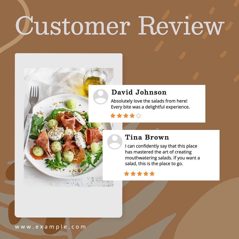 Salad review Instagram post template