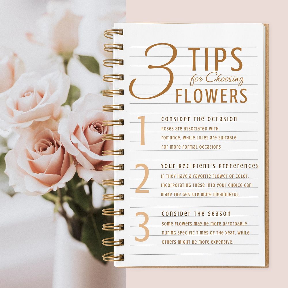 Flower tips Instagram post template