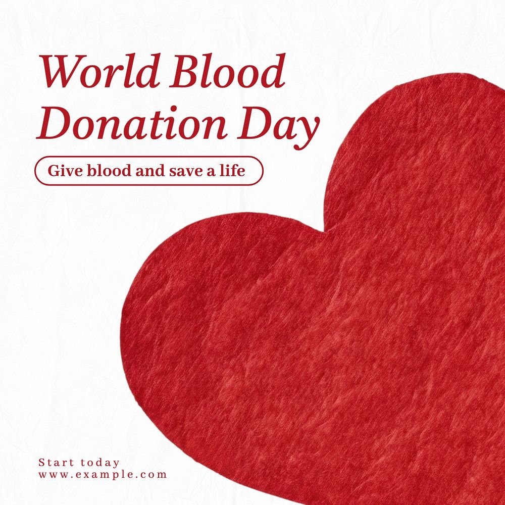 Blood donation Instagram post template