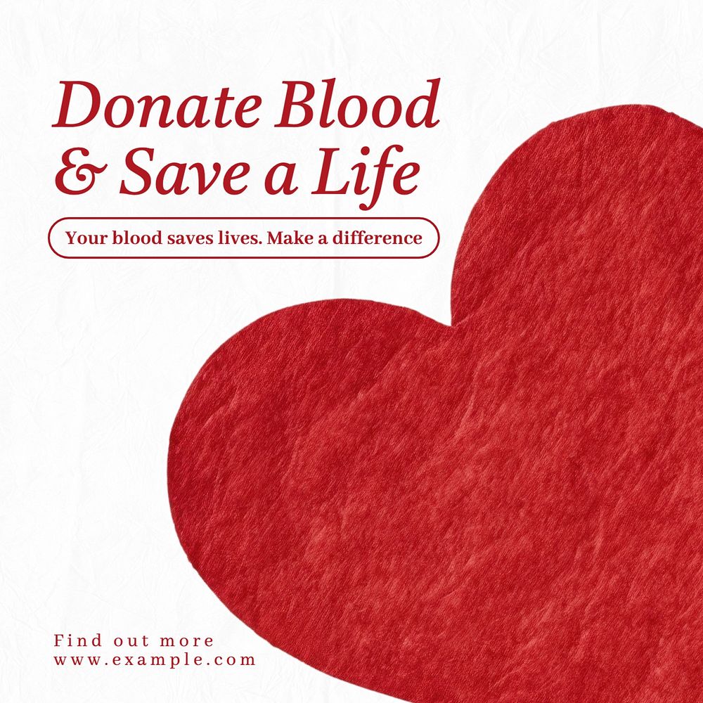 Blood donation Instagram post template