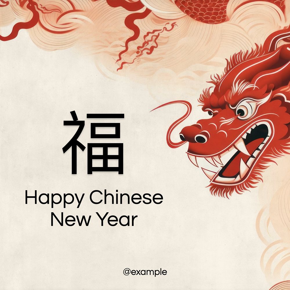 Chinese New Year Instagram post template