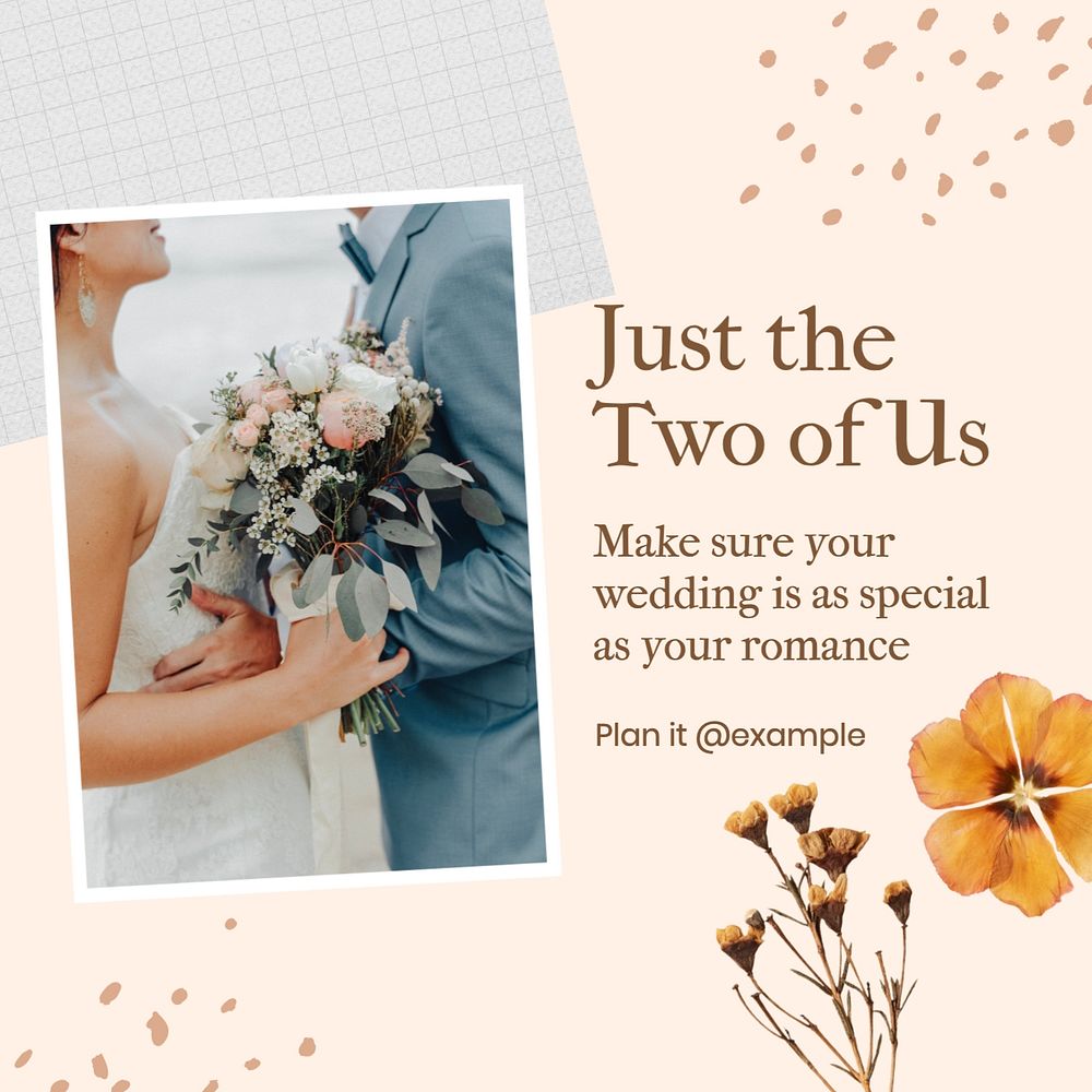 Wedding day Instagram post template