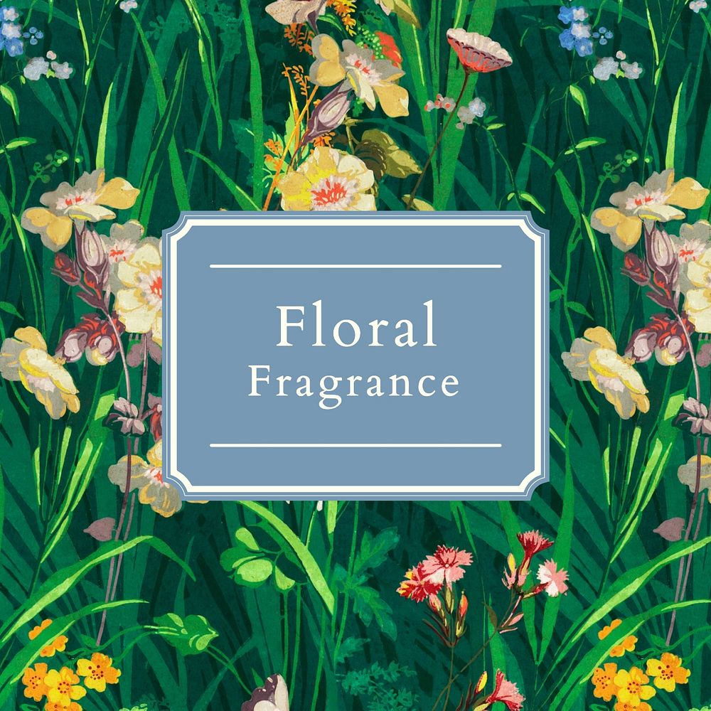 Floral fragrance Instagram post template