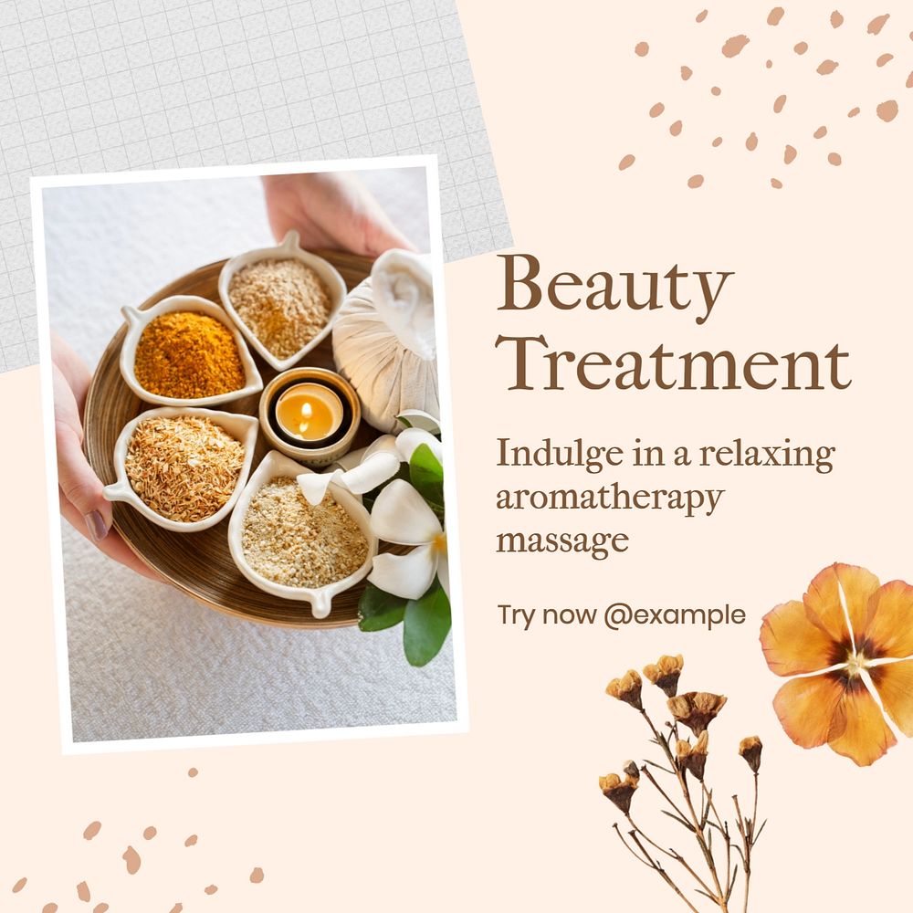 Beauty treatment Instagram post template