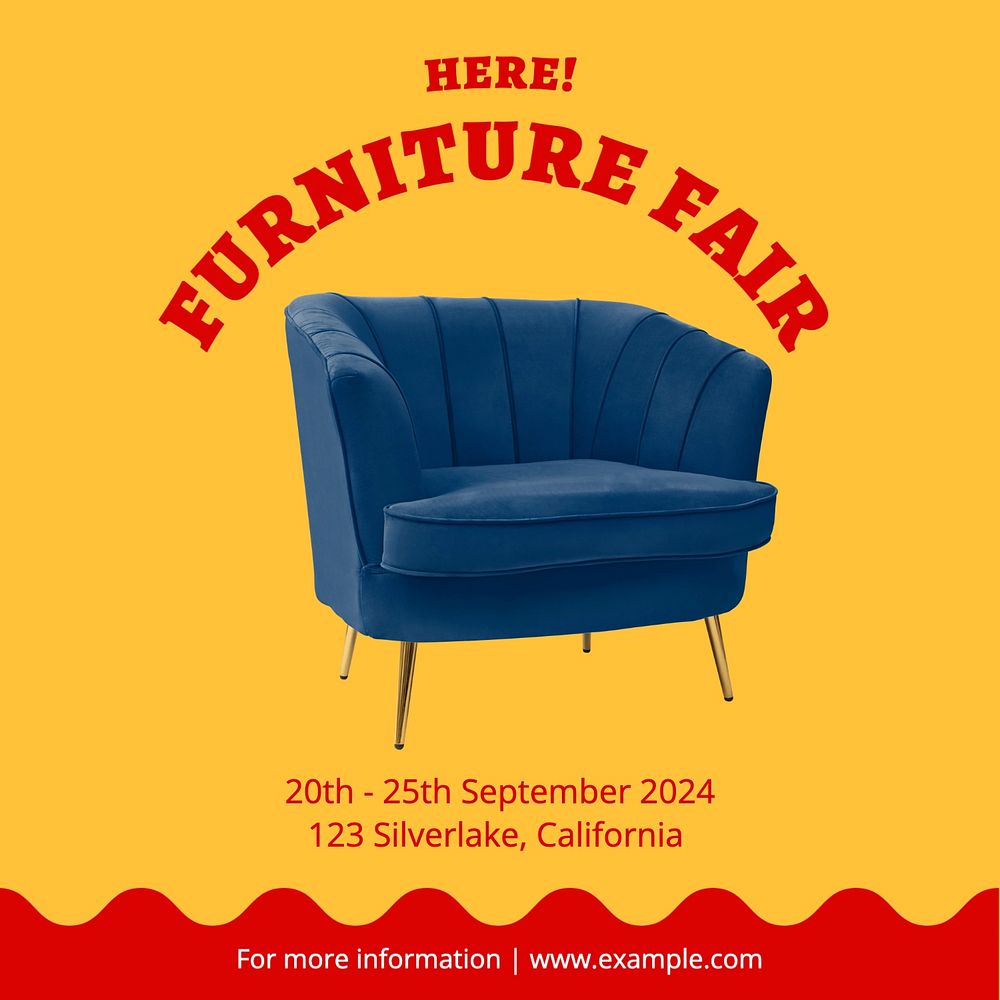 Furniture fair Instagram post template