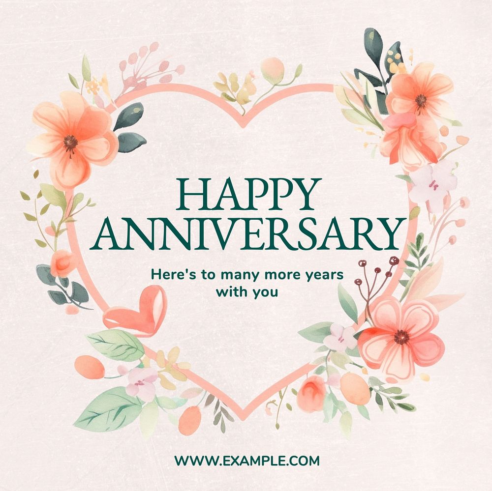 Happy anniversary Instagram post template