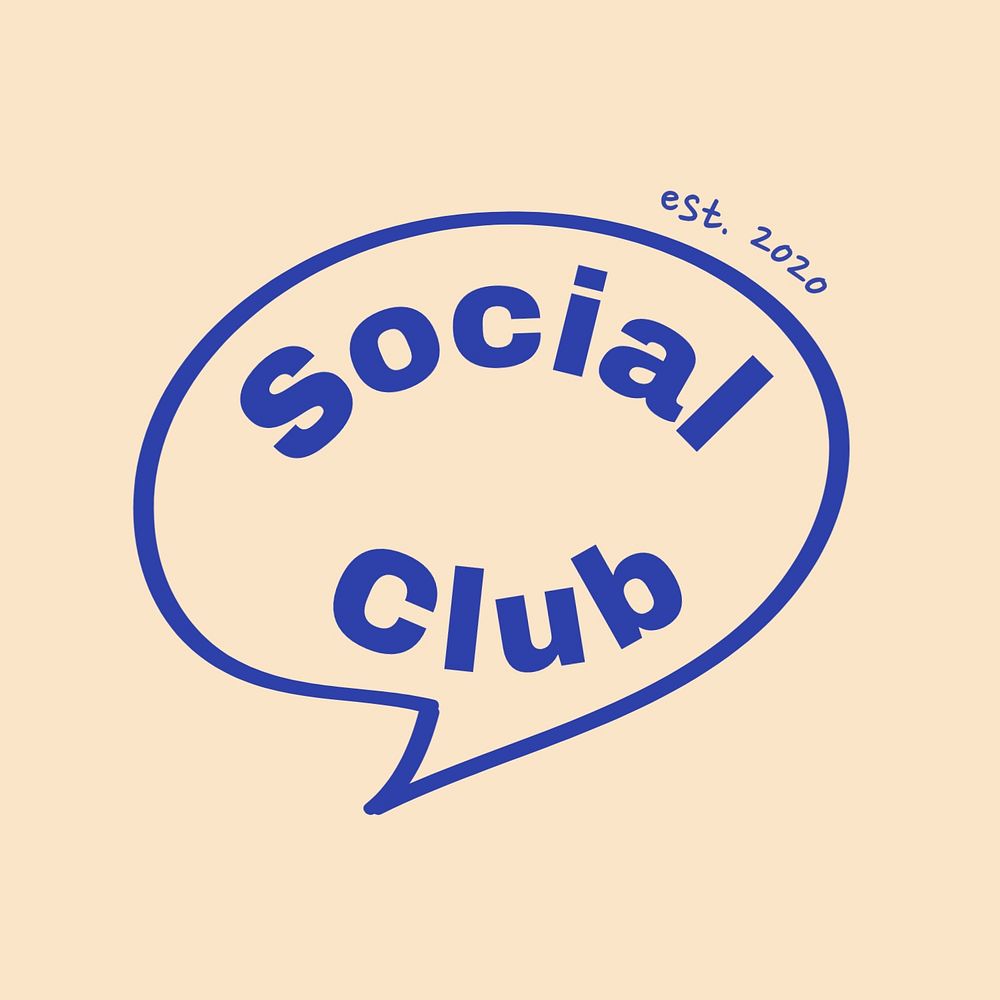 Social club logo, editable business | Premium Logo Maker - rawpixel