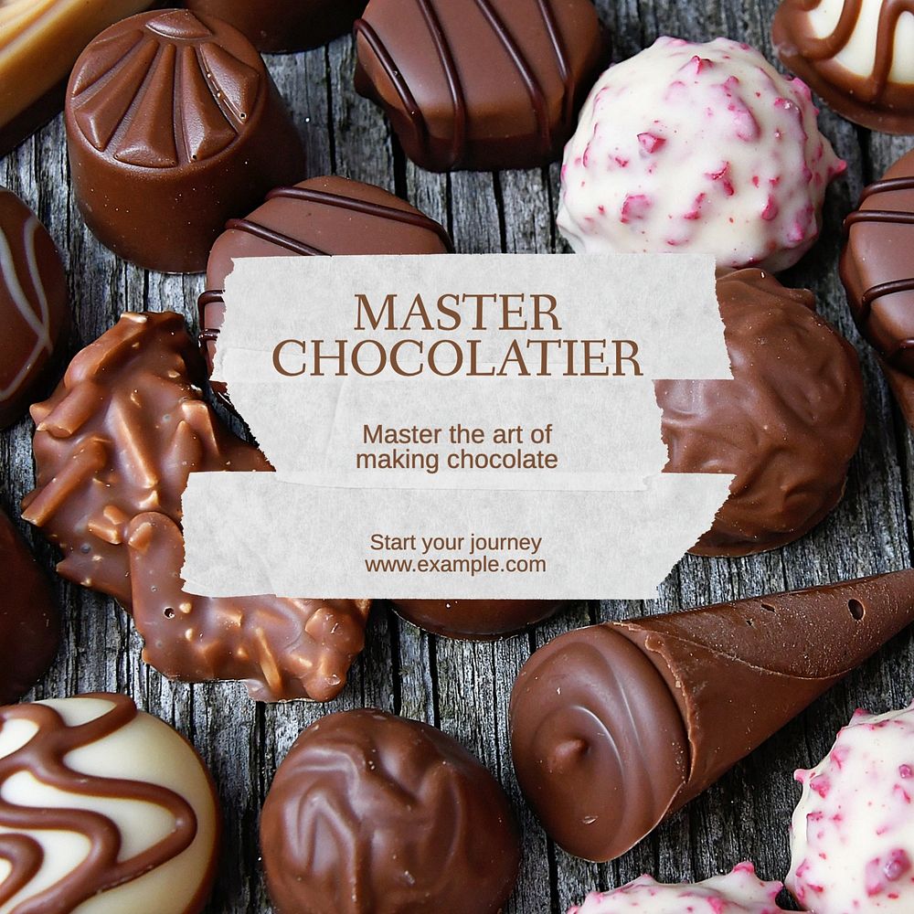 Master chocolatier Instagram post template