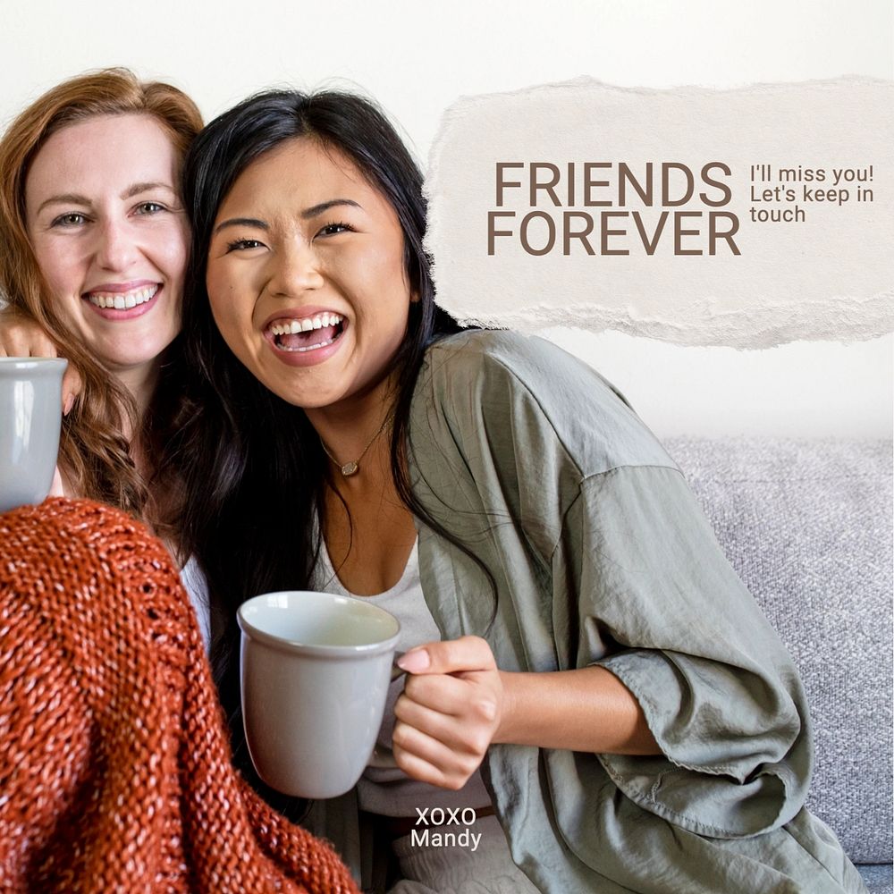 Friends forever Instagram post template