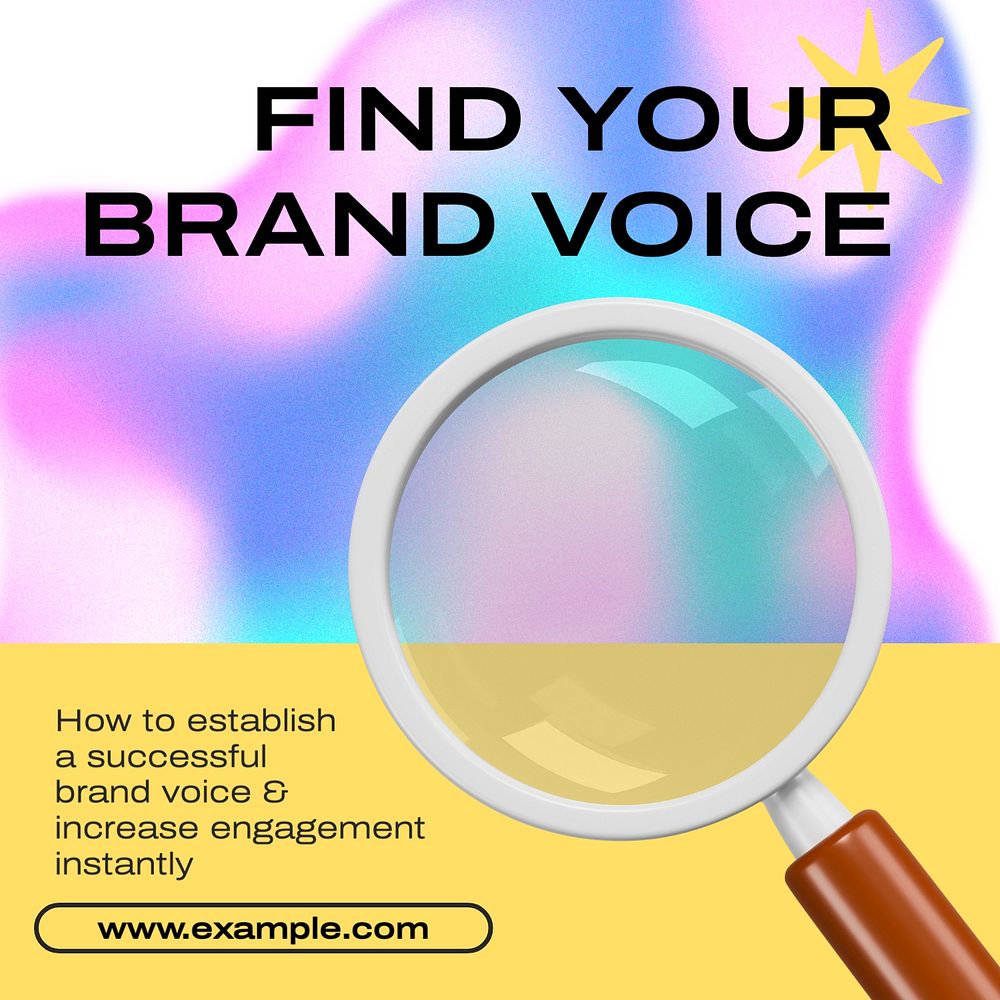 Find your brand voice Facebook post template