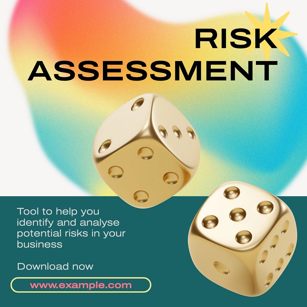 Risk assessment Facebook post template