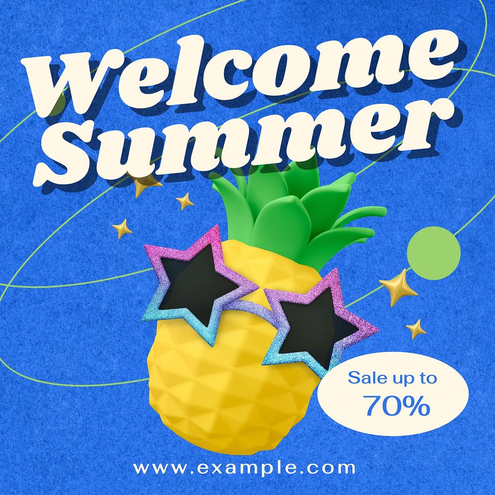 Welcome summer sale Facebook post template