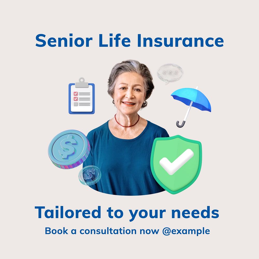 Senior health insurance Instagram post template