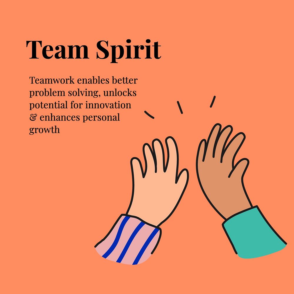 Team spirit Instagram post template