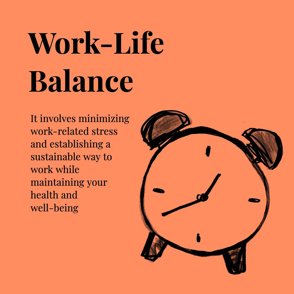 Work-life balance Instagram post template