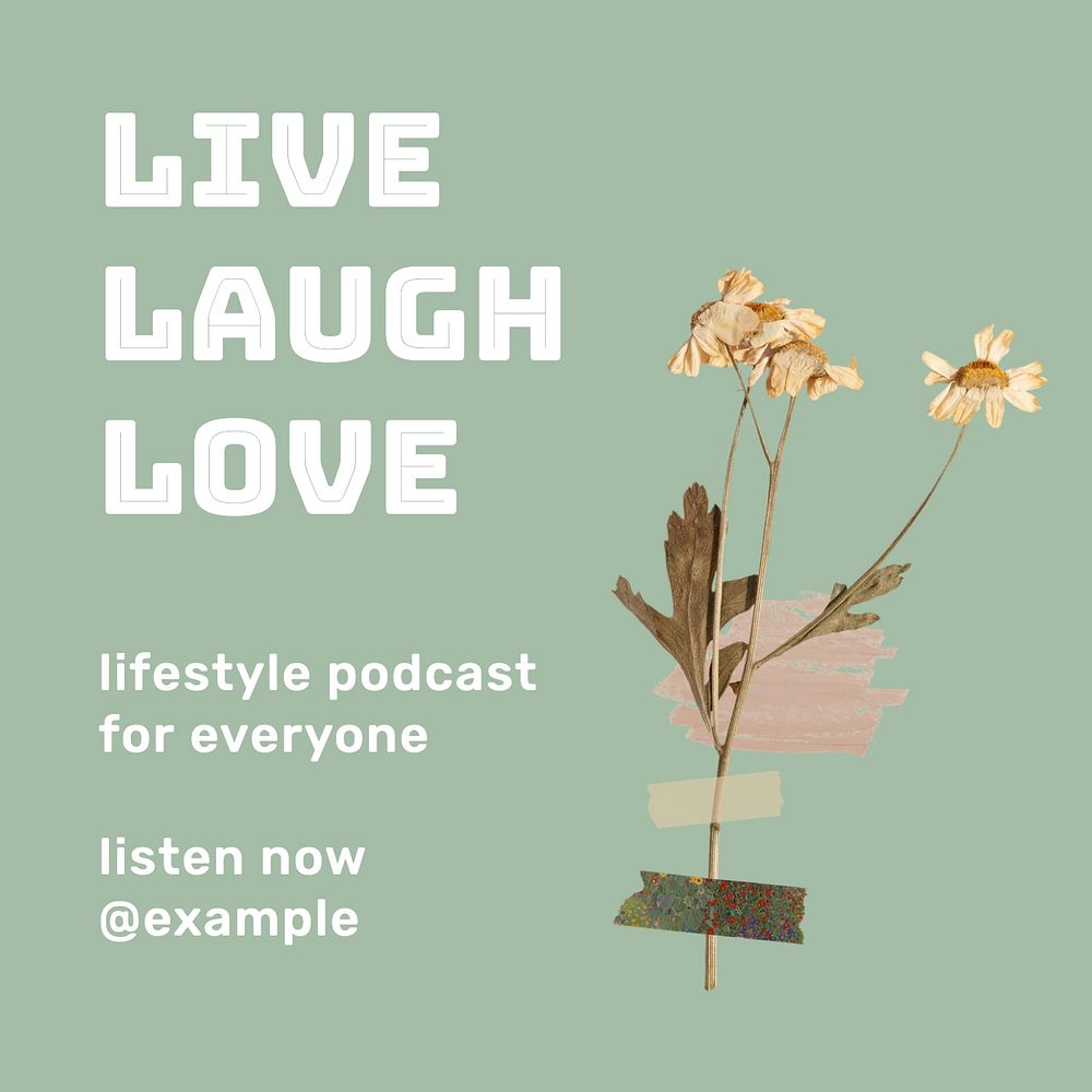 Lifestyle podcast Instagram post template