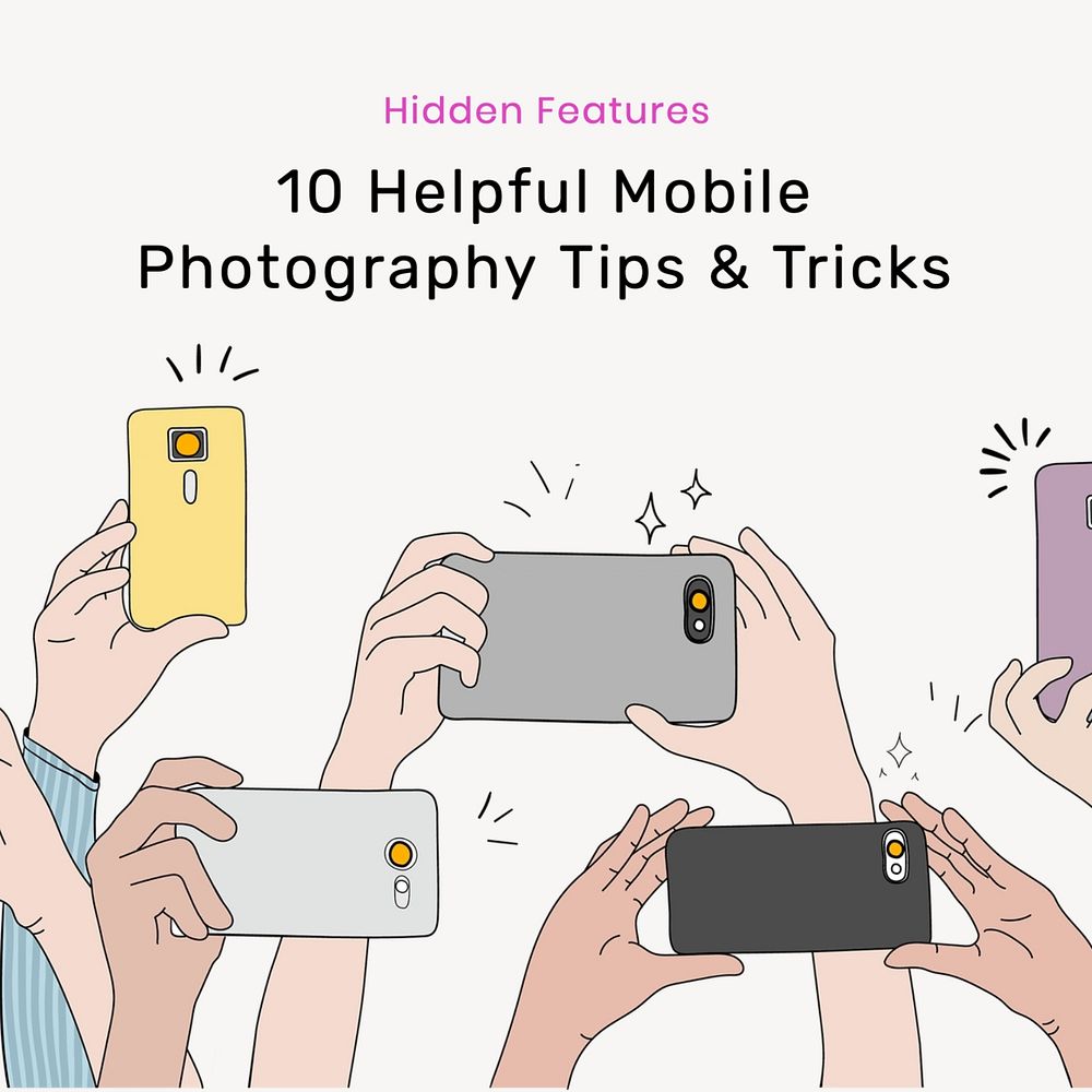 Mobile photography tips Instagram post template