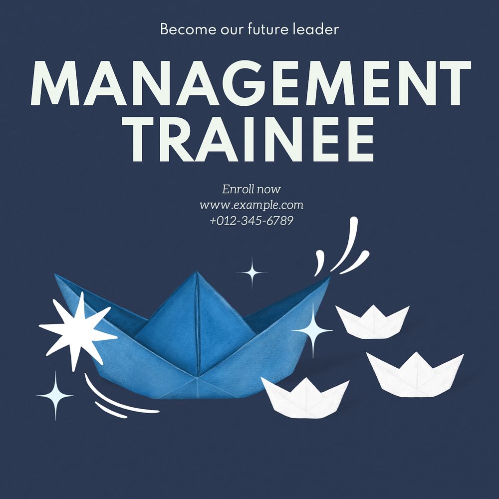 Management trainee Instagram post template