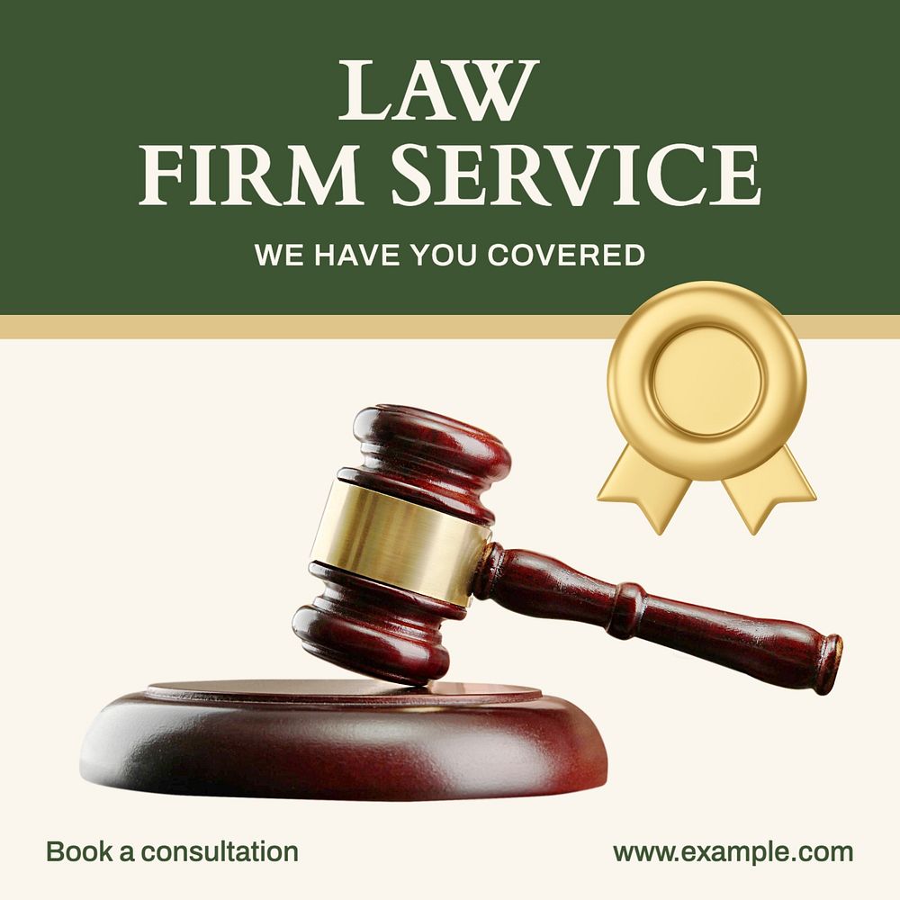 Law firm service Instagram post template