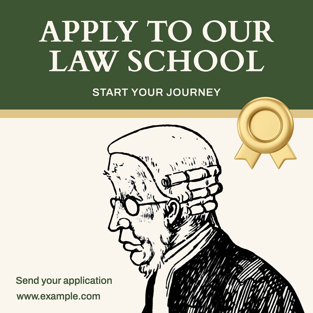 Law school Instagram post template