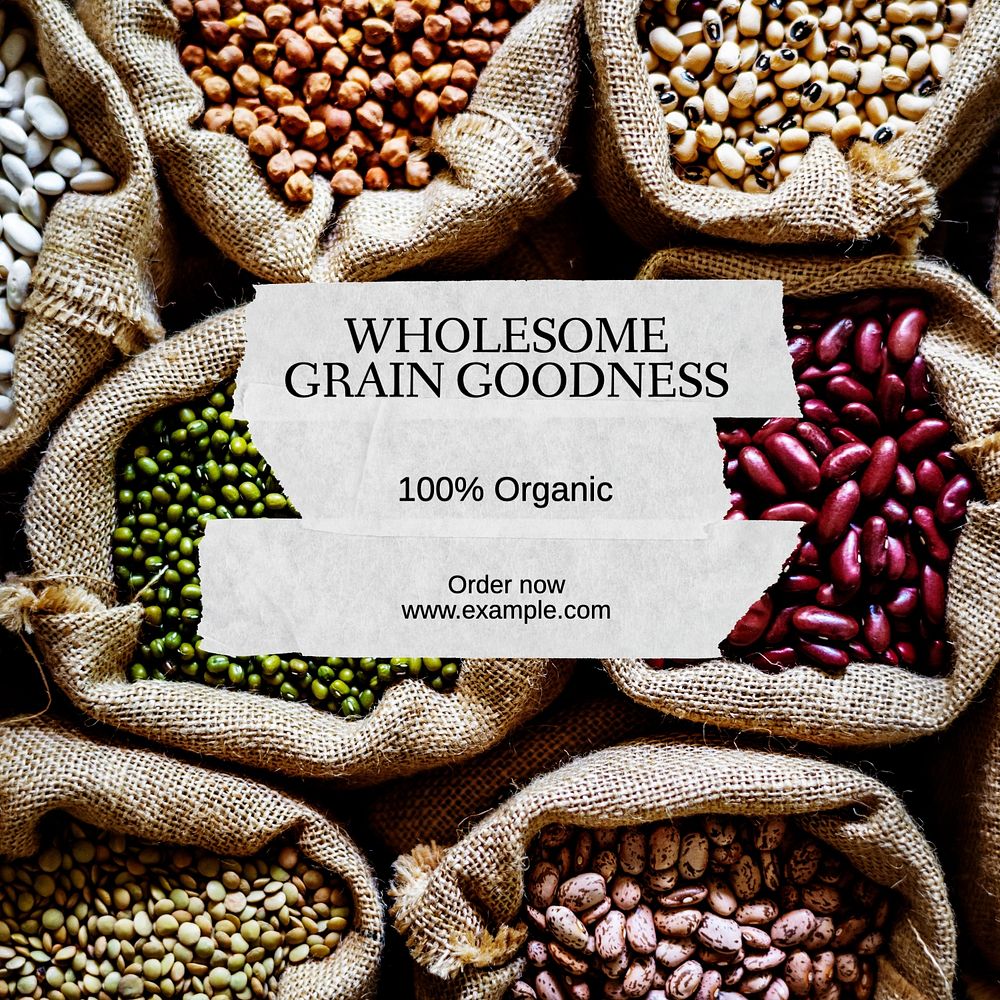 Grain product Instagram post template