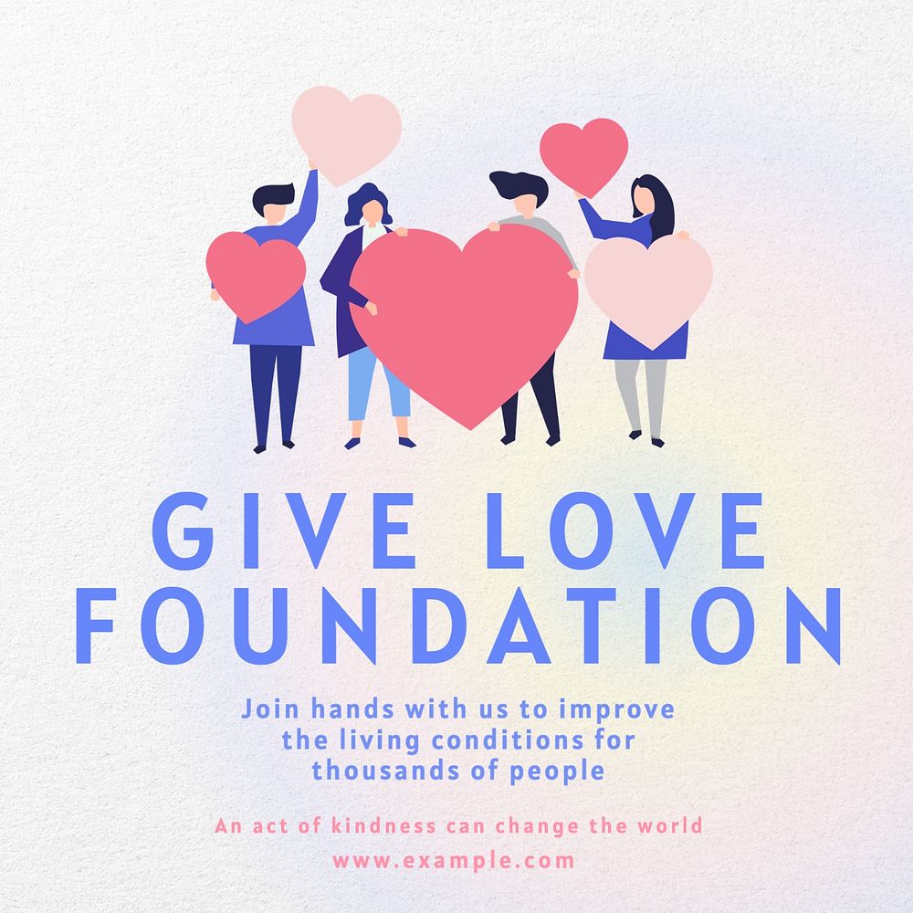 Give Love Foundation Instagram post template