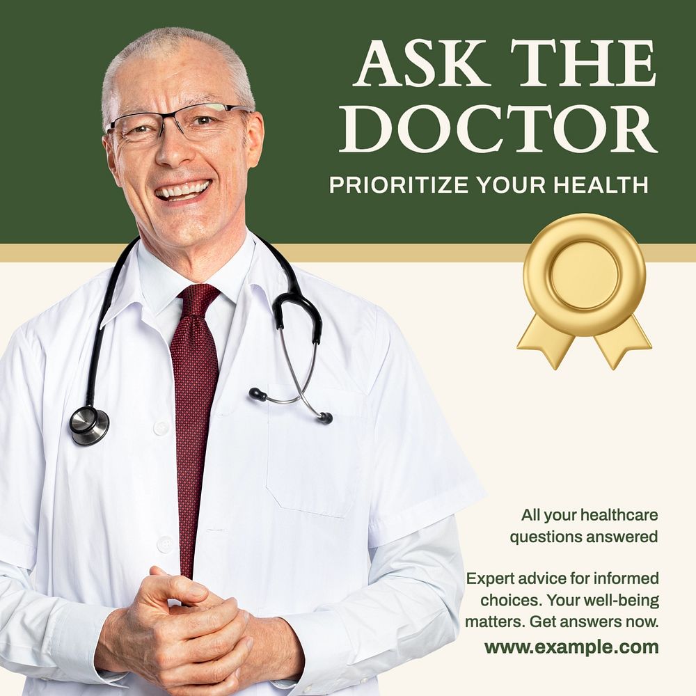 Ask the doctor Instagram post template