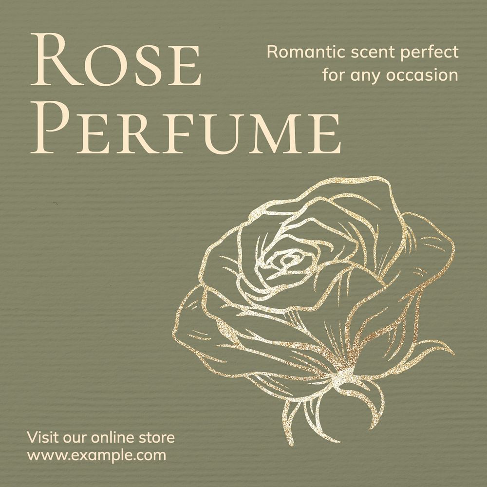 Rose perfume Facebook post template