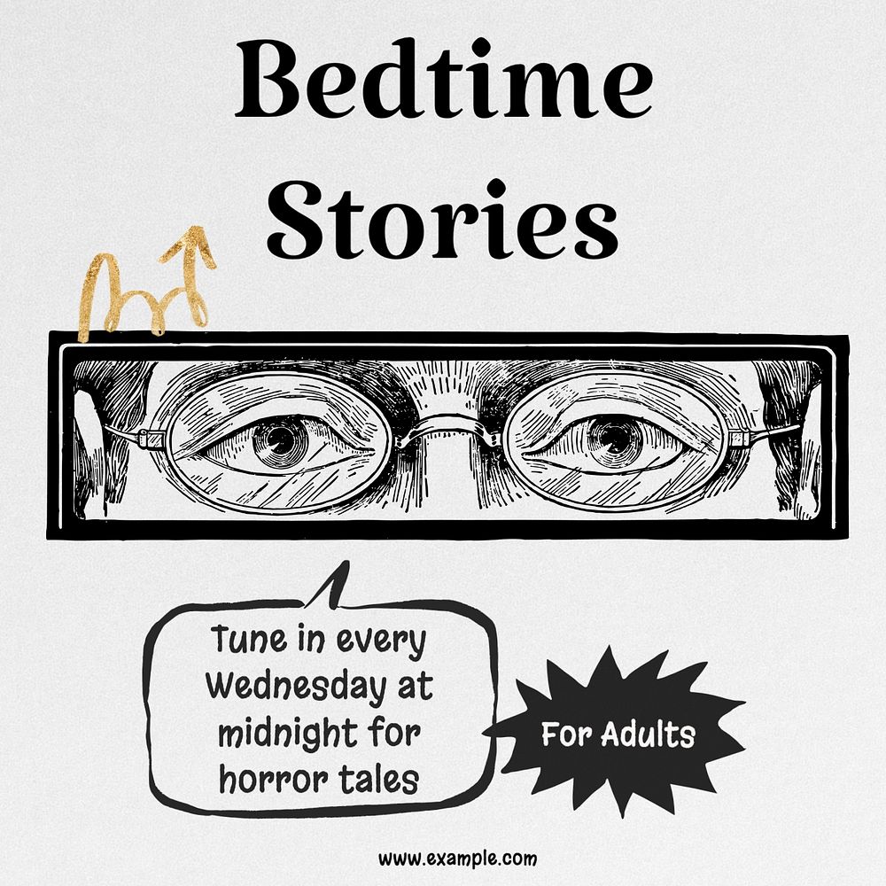 Horror stories Instagram post template