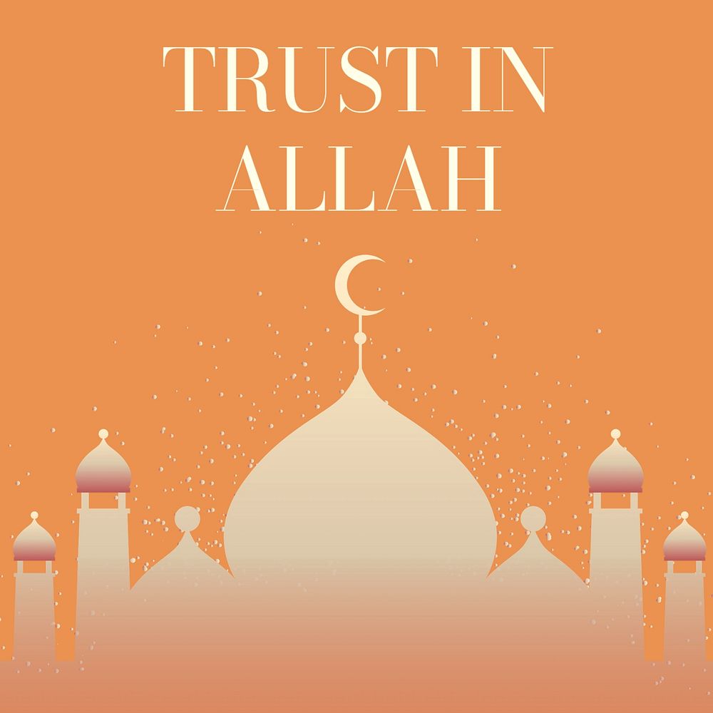 Trust in Allah Instagram post template