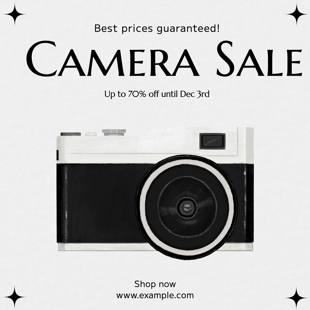 Camera sale Instagram post template