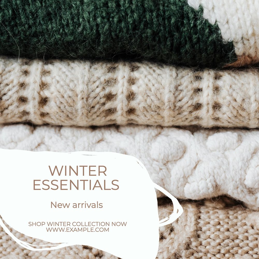 Winter essentials Instagram post template