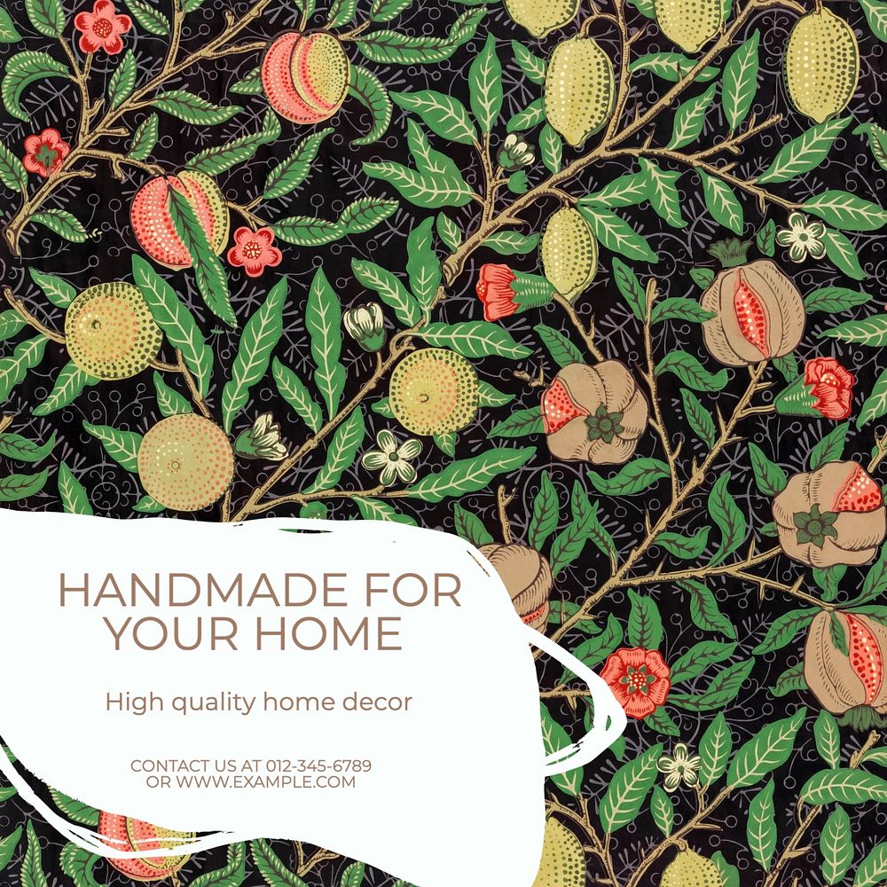 Handmade for your home Instagram post template