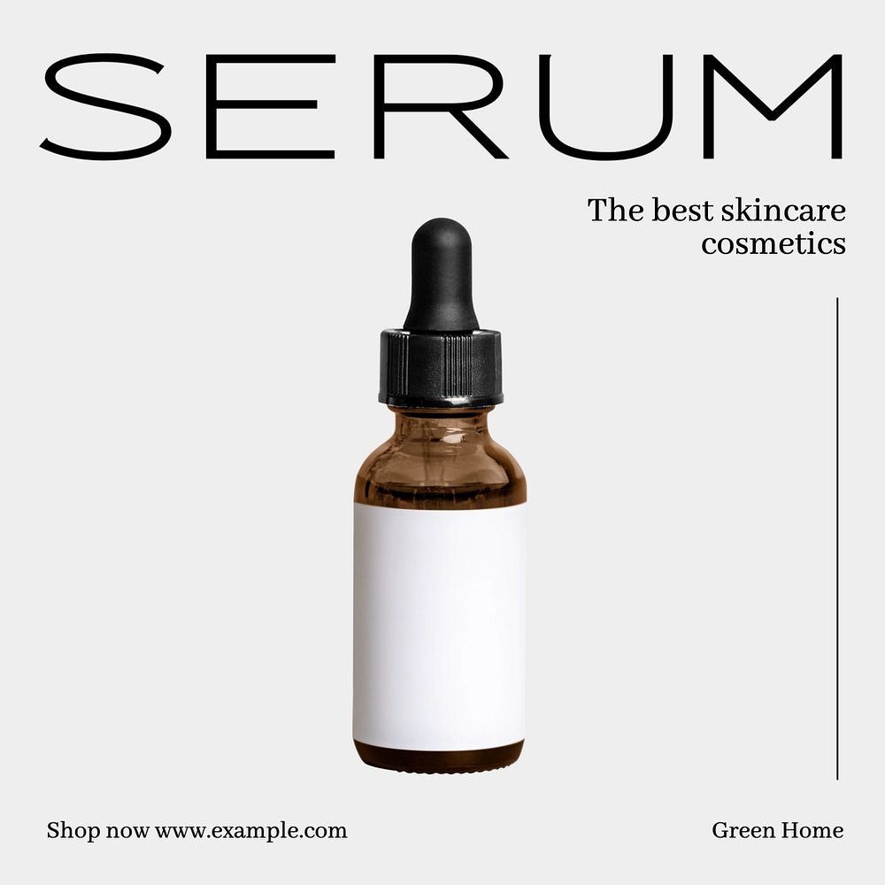 Serum skincare cosmetics Instagram post template