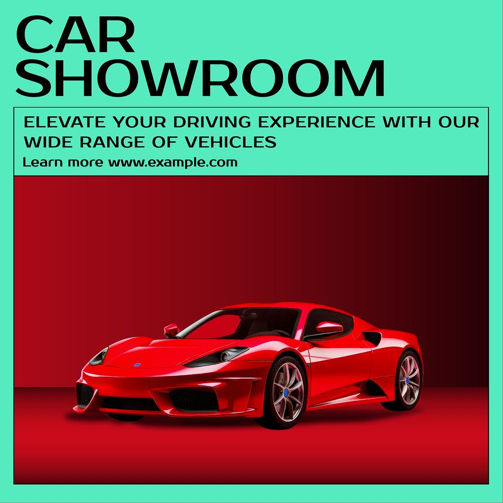 Car showroom Instagram post template, editable text